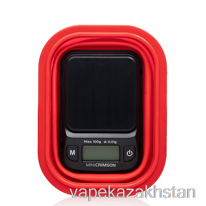 Vape Kazakhstan Truweigh Mini Crimson Digital Scale with Collapsible Bowl Red Bowl